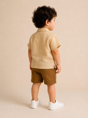 Honey Bronze Baby Co-ord Top & Pant Set for Infants (0–24M) BloomUp