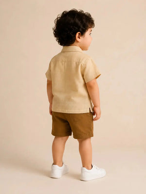BloomUp Honey Bronze Baby Co-ord Top & Pant Set for Infants