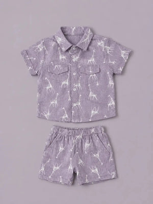 BloomUp Light Purple Baby Co-ord Top & Pant Set for Infants