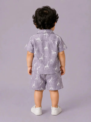 BloomUp Light Purple Baby Co-ord Top & Pant Set for Infants