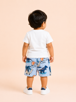 Sky Blue Casual Summer Boys Soft Cotton Clothing Set BloomUp