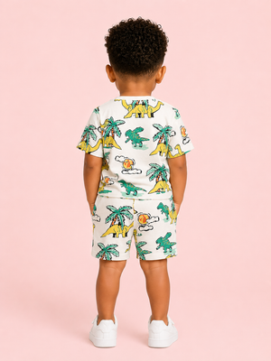 Boys White Soft Cotton Sets Casual Fashion Kids Wear BloomUp
