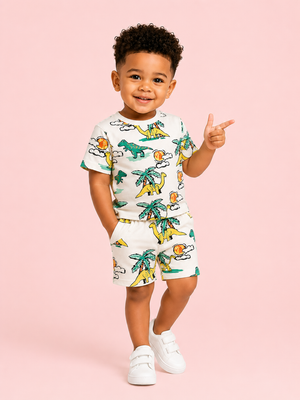 Boys White Soft Cotton Sets Casual Fashion Kids Wear BloomUp