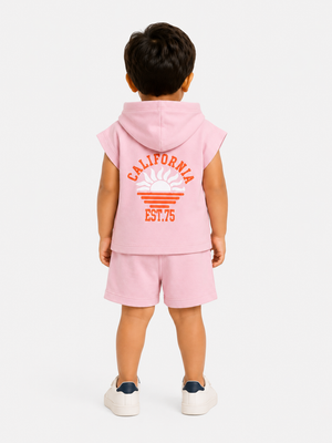 Peach Premium Casual Boys Soft Cotton Clothing Set BloomUp