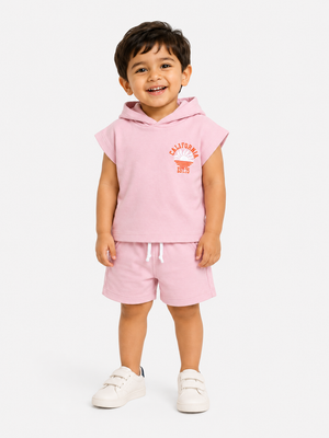 Peach Premium Casual Boys Soft Cotton Clothing Set BloomUp