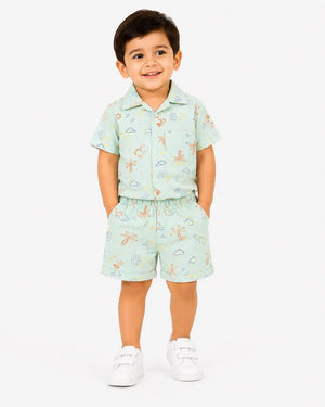 BloomUp Mint Green Baby Co-ord Top & Pant Set for Infants (0–24M)