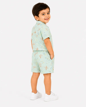BloomUp Mint Green Baby Co-ord Top & Pant Set for Infants (0–24M)