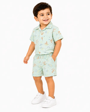 BloomUp Mint Green Baby Co-ord Top & Pant Set for Infants (0–24M)