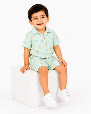 BloomUp Mint Green Baby Co-ord Top & Pant Set for Infants (0–24M)