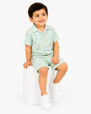 BloomUp Mint Green Baby Co-ord Top & Pant Set for Infants (0–24M)