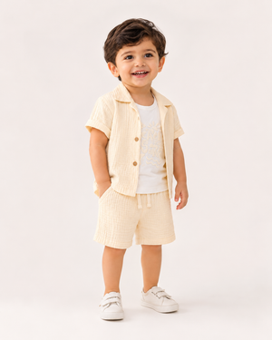 Boys Light Green Pull On Soft Cotton Clothing Set BloomUp