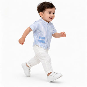 White Relax Graphic Sleeveless T-Shirt for Boys – Soft Cotton Summer Wear Kids Tank Top Bloomup