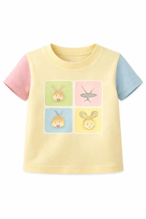 BloomUp Butter Yellow Soft Baby T-Shirt for Infants