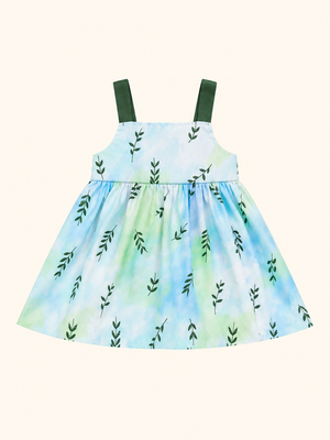 Girls White Sleeveless Printed Line Soft Cotton Clothing Set BloomUp