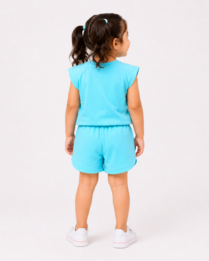 Boys Petrol Blue Pull On Soft Cotton Clothing Set BloomUp