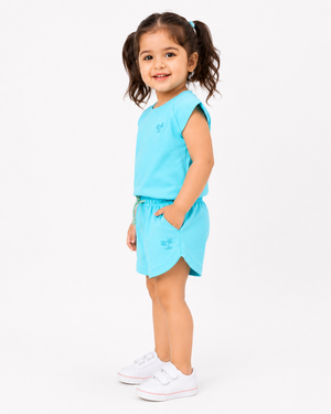 Boys Petrol Blue Pull On Soft Cotton Clothing Set BloomUp