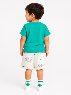 Boys Peach Pull On Cotton Soft Clothing Set BloomUp