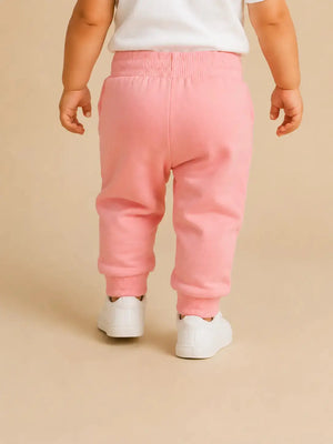 BloomUp Pink Toddler Joggers with Cat Embroidery – Fun & Comfortable Girls Pants