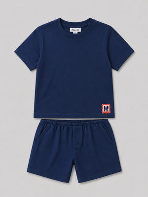 BloomUp Navy Blue Baby Co-ord Top & Pant Set for Infants