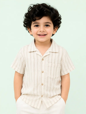 BloomUp BUSS26SHB2186-BEIGE STRIPS