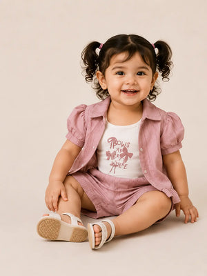 BloomUp Pink Nectar Girls T-Shirt for Infant Girls & Toddlers (6M–3Y)