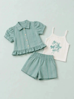 BloomUp Powder Blue Girls T-Shirt for Infant Girls & Toddlers