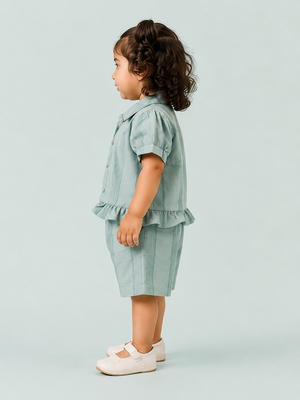 Powder Blue Girls T-Shirt for Infant Girls & Toddlers (6M–3Y) BloomUp