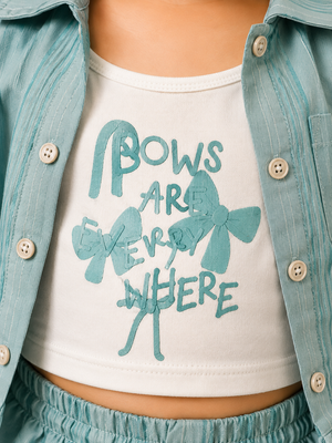 Powder Blue Girls T-Shirt for Infant Girls & Toddlers (6M–3Y) BloomUp
