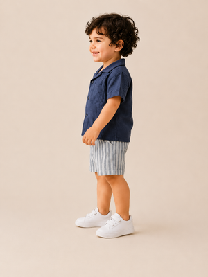 Boys Blue Soft Cotton Sets Casual Fashion Kids Wear BloomUp
