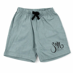 Spark Kids Black Daisy Cotton Shorts | Soft Drawstring Summer Shorts for Boys & Girls | Comfortable Casual Kids Wear Spark