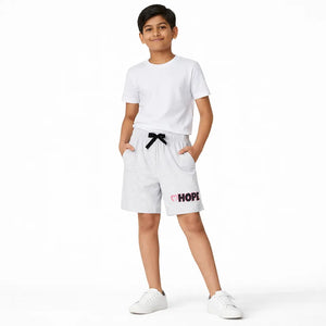 Spark Kids Black Daisy Cotton Shorts | Soft Drawstring Summer Shorts for Boys & Girls | Comfortable Casual Kids Wear Spark