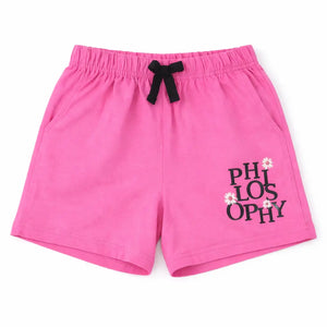 Spark Kids Black Daisy Cotton Shorts | Soft Drawstring Summer Shorts for Boys & Girls | Comfortable Casual Kids Wear Spark