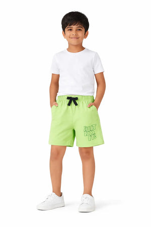 Spark Kids Black Daisy Cotton Shorts | Soft Drawstring Summer Shorts for Boys & Girls | Comfortable Casual Kids Wear Spark
