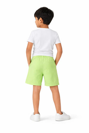 Spark Kids Black Daisy Cotton Shorts | Soft Drawstring Summer Shorts for Boys & Girls | Comfortable Casual Kids Wear Spark