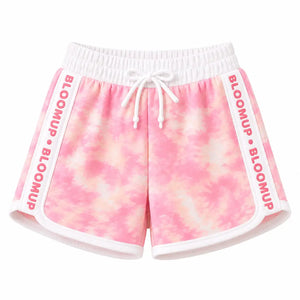 BloomUp Girls Pink Tie-Dye “Bloom Up” Sporty Shorts