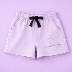 Spark Kids White Cotton Shorts with Bird Print | Soft Drawstring Summer Shorts for Boys & Girls | Lightweight Casual Kids Wear Spark