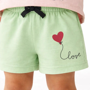 Spark Kids White Cotton Shorts with Bird Print | Soft Drawstring Summer Shorts for Boys & Girls | Lightweight Casual Kids Wear Spark