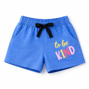 Spark Kids White Cotton Shorts with Bird Print | Soft Drawstring Summer Shorts for Boys & Girls | Lightweight Casual Kids Wear Spark