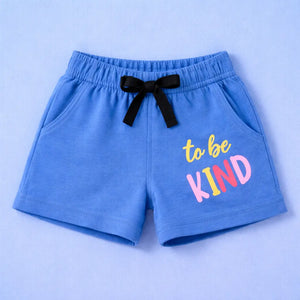 Spark Kids White Cotton Shorts with Bird Print | Soft Drawstring Summer Shorts for Boys & Girls | Lightweight Casual Kids Wear Spark