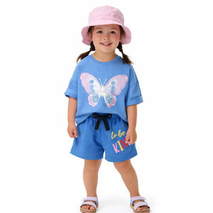 Spark Kids White Cotton Shorts with Bird Print | Soft Drawstring Summer Shorts for Boys & Girls | Lightweight Casual Kids Wear Spark