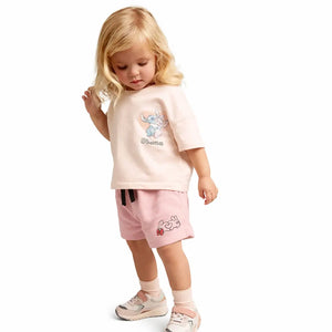 Spark Kids White Cotton Shorts with Bird Print | Soft Drawstring Summer Shorts for Boys & Girls | Lightweight Casual Kids Wear Spark