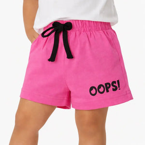 Spark Kids White Cotton Shorts with Bird Print | Soft Drawstring Summer Shorts for Boys & Girls | Lightweight Casual Kids Wear Spark