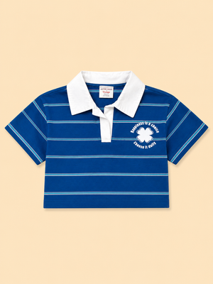 Blue Striped Polo T-Shirt for Kids – Soft Cotton Summer Wear Boys & Girls BloomUp
