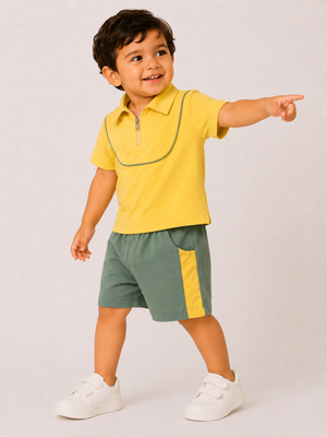 Boys Grey Melange Sweat Shorts Soft Cotton Clothing Set BloomUp