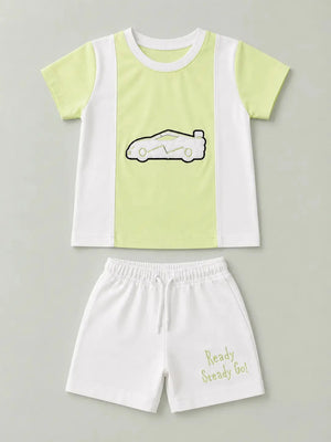 BloomUp Lime Green Baby Co-ord Top & Pant Set for Infants