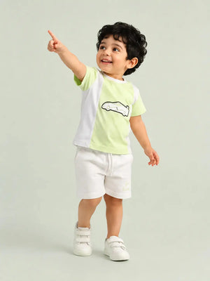 BloomUp Lime Green Baby Co-ord Top & Pant Set for Infants