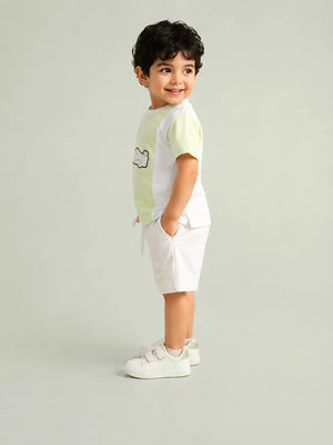 BloomUp Lime Green Baby Co-ord Top & Pant Set for Infants