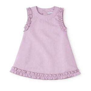 Mauve Sleeveless Baby Dress with Ruffle Details – Soft Cotton Summer Outfit BloomUp