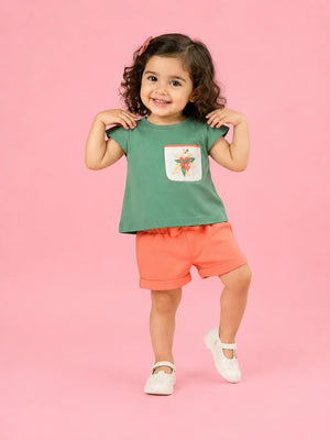 BloomUp ECG-158-SMOCK GREEN