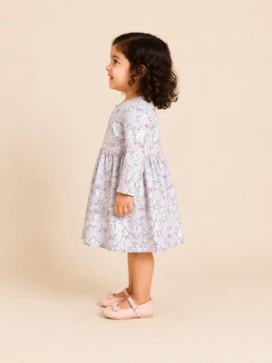 BloomUp Girls Printed Frock Dress for Infants & Toddlers